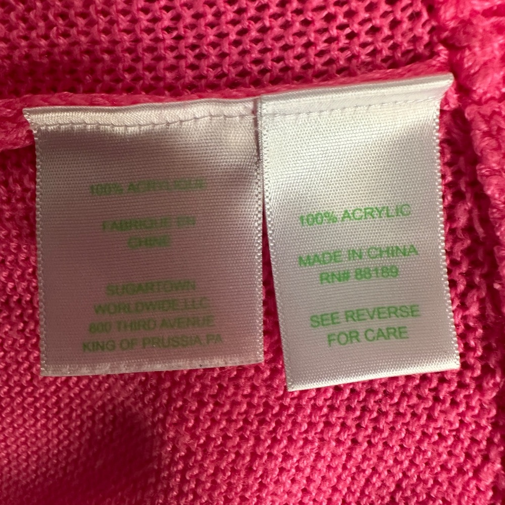 Lilly Pulitzer Pink Cardigan Sweater Lightweight Knit - Picture 5 of 6